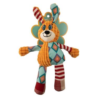 Imagem de Brinquedo para Pet de Pelúcia Coelho Colorido Fluffie Cães 7cm X 25cm X 35cm 01 Unidade