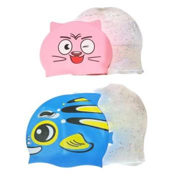 Imagem de TOUCA PARA NATAÇÃO INFANTIL 20cm CORES unidade - QFESTA, Azul escuro