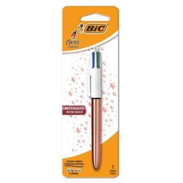 Imagem de Caneta esferográfica 1.0 retrátil Rose Gold 4 cores - Bic