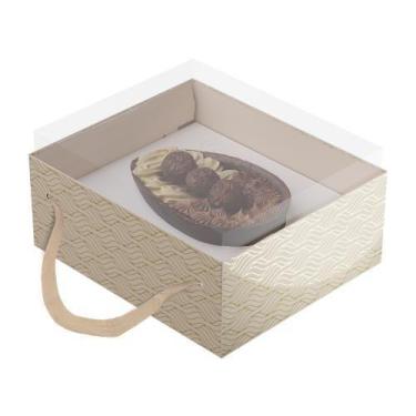 Imagem de Caixa para ovo de colher com alça 250/350g pascoa classica com 5 unida