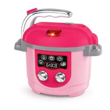 Imagem de Cozinha Panela De Brinquedo Infantil Rosa Emite Vapor Acompanha Conta-