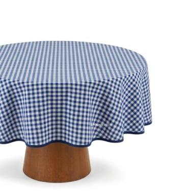 Imagem de Toalha de Mesa Dupla Face Xadrez Azul