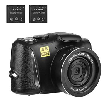 Imagem de Zwbfu Câmera digital de alta resolução 4K / 60FPS 48MP Filmadora de vídeo multifuncional portátil com zoom digital de 16X com carregamento de tela IPS o C de 3,2 polega para gravação de vídeo em