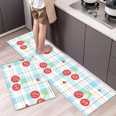 Imagem de jia cool 1 peça conjunto de tapetes de cozinha antiderrapante tapete de apoio para casa festa de feriado tapete vintage, para tapete de cozinha, (40,64 cm x 119,44 cm)