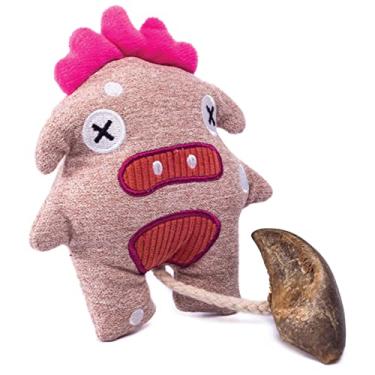 Imagem de Brinquedo Cachorro MADOG PorcoPunk Pelucia Pet Casco Bovino