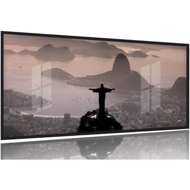 Imagem de Quadro Rio De Janeiro Decorativo Sala Escritório 130x60 Moldura Preta 2x2