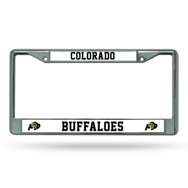 Imagem de Rico Industries NCAA Colorado Buffaloes Moldura de placa de licença cromada padrão, 15 x 31 cm