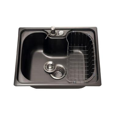 Imagem de Cuba Para Cozinha Gourmet Aço Inox Nawa 50 cm Pingoo.casa - Preto
