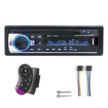 Imagem de Leitor de DVD Rádio de carro Leitor de MP3 Digital Bluetooth Carro 60Wx4 Rádio FM Áudio estéreo Música USB/SD com entrada AUX no painel Controle Remoto (Cor: B) Pequena surpresa