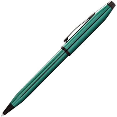 Imagem de Cross Century II altamente polido translúcido acabamento em laca verde preto com PVD compromissos caneta esferográfica