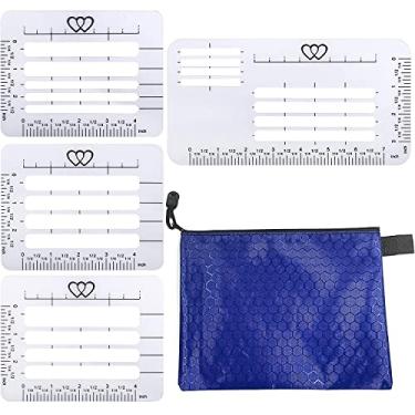 Imagem de Guia e modelo de régua de estêncil de envelope e endereço para escrita, caligrafia, cartões de receita, convites de casamento, notas de agradecimento, convites de chá de bebê, cartões de férias e etiquetas de bricolage - 4 peças, 4 estilos
