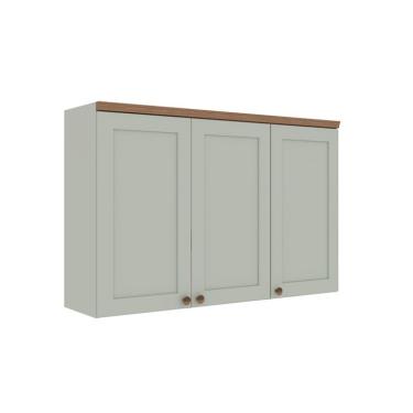 Imagem de Armário Aéreo Iluminata 3 Portas Verde Mint 120 cm