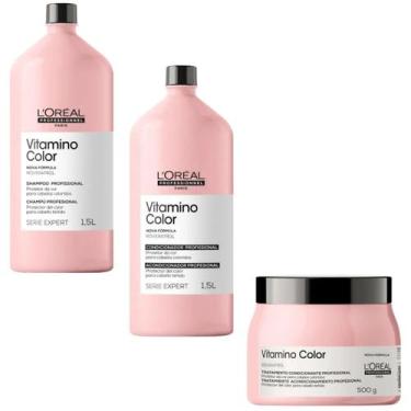 Imagem de Shampoo Condicionador E Máscara Gd Loreal Vitamino Color - Cabelos Col