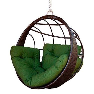 Imagem de Cadeira Balanço Ninho Suspenso Confort em Alumínio com Fibra Sintética cor Pedra Ferro