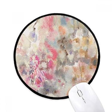 Imagem de April Lotus XJJ Mouse pad pintura a óleo mesa escritório tapete redondo para computador