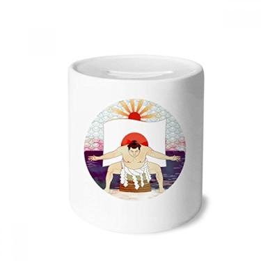 Imagem de DIYthinker Porta-moedas de cerâmica Ukiyo-e Sumo Mount Japanese Porta-moedas presente de cofrinho