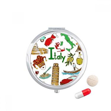 Imagem de Porta-comprimidos com a bandeira nacional da Itália Landscap