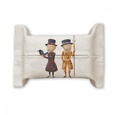 Imagem de Bolsa de linho de algodão para lenços faciais dos soldados reais de Londres Britain UK
