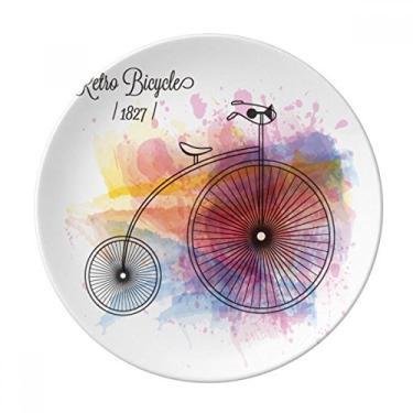 Imagem de Prato de rua colorido com estampa de grafite, porcelana, salver, talheres, prato de jantar, prato refeição