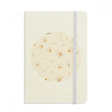 Imagem de Caderno de flores de pera branca com flores de pétalas de flores oficiais em tecido capa dura