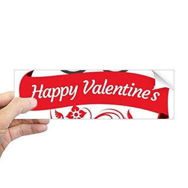 Imagem de DIYthinker Adesivo retangular Love Birds Happy Valentine's Day para janela