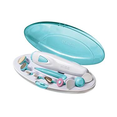 Imagem de KISS Power File to Go Ferramenta profissional de mani/pedi para cuidar das unhas com 8 acessórios e estojo de armazenamento, modelar, limpar e polir as unhas