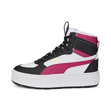 Imagem de PUMA Karmen Rebelle Mid Tênis feminino, branco-beterraba, 39, Branco, beterraba, roxo, 39