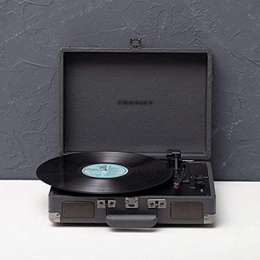 Imagem de Toca-discos, toca-discos retrô de vinil, fonógrafo Bluetooth portátil toca-discos toca-discos de 3 velocidades com construído (fonógrafo vintage) Olá
