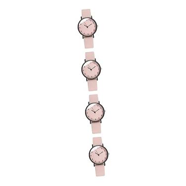 Imagem de GALPADA 4 Pcs Relógio De Quartzo Feminino Relógio De Pulso Da Moda Relógio De Pulso Leve Relógio De Pulso De Fácil Leitura Relógios Femininos Pequeno Relógio Claro Aço Inoxidável Mulher