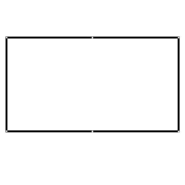 Imagem de CIADAZ 100 polegadas Tela do projetor Tela widescreen 16: 9 Tela de projeção portátil Anti-Vinco Dobrável para ambientes internos e externos Tela de filmes para home office