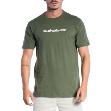 Imagem de Camiseta Quiksilver Omni Font Sm24 Masculina Verde Militar