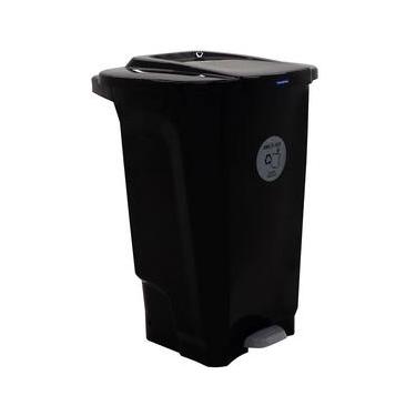 Imagem de Lixeira para Coleta Seletiva com Pedal Tramontina T-Force em Polipropileno Marrom - 100 L