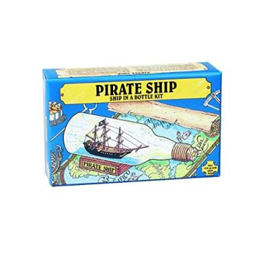 Imagem de Navio pirata em um kit de garrafa – Inclui todas as peças para criar um mini navio em uma garrafa – Muito desafiador, você está pronto para isso?