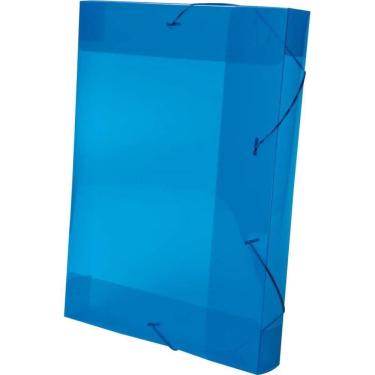 Imagem de Pasta Aba Elastica Plastica Oficio 40Mm Azul Delloline