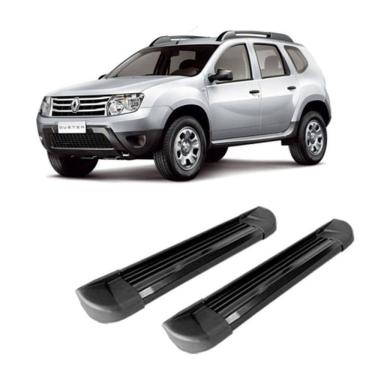 Imagem de Estribo Lateral Alumínio Preto p/ Renault Duster 2011 até 2023