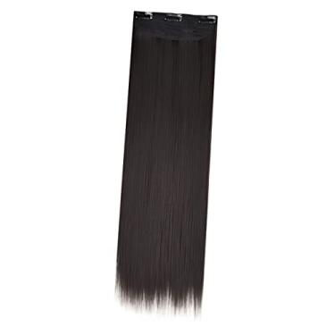 Imagem de POPETPOP peruca de extensão de cabelo extensões de cabelo peruca perucas femininas peruca preta cocar feminino extensões de cabelo preto Cabelo longo e liso pedaço de peruca grampo