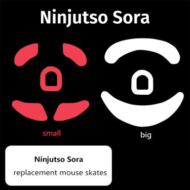 Imagem de 1 set/pacote substituição do mouse patins para ninjutso sora velocidade de controle mouse pés versão