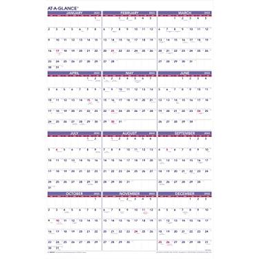 Imagem de Calendário de parede 2022 da AT-A-GLANCE, 61 x 91 cm, extragrande, anual (PM1228)