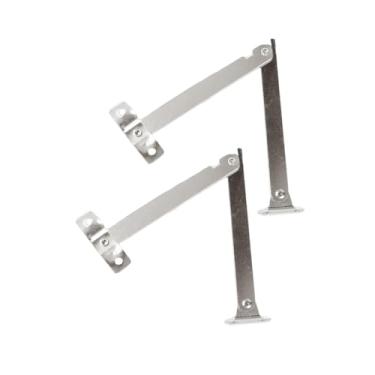 Imagem de Gralara 2 Pçs Tampa Suporte Dobradiças Tampa Aleta Segurar Ficar Suporte Dobradiça Móveis Ferragens Armário Porta Dobradiça Dobrável para Malas, eu, Tamanho real