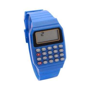 Imagem de Calculadora Eletrônica Infantil Silicone Data Multifuncional Relógio de Pulso Calculadora Relógio Mini Calculadora Relógio Portátil