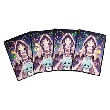 Imagem de Time Walker Diviner of The Herald - 50 quilates, holográfico, piscante, lindas artes de anime, capas para cartas colecionáveis de carregamento superior, protetor de baralho para YuGiOh/cartas de