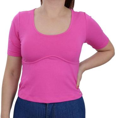 Imagem de Camiseta Feminina Olho Fatal MC Viscose Pink - 6013-Feminino