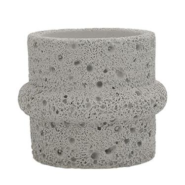 Imagem de Vela de terapia de cimento fosco de 2 peças pode ser preenchida com cera para casamento, jantar, decorações de festa - cor primária de cimento apenas para lavatório de cabelo (bacia vazia)