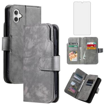 Imagem de Asuwish Capa de telefone para Samsung Galaxy A05 capa carteira com protetor de tela de vidro temperado flip porta-cartão de crédito slot suporte bolsa fólio bolso acessórios móveis celular robusto Ao5