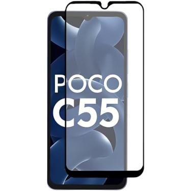 Imagem de Película de Vidro Temperado 3D Para Poco C55 Tela De 6,71 Polegadas - (Bluepink)