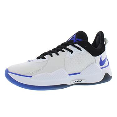Imagem de Nike Pg 5 Playstation Tênis masculino, Branco/Preto/Azul royal, 39