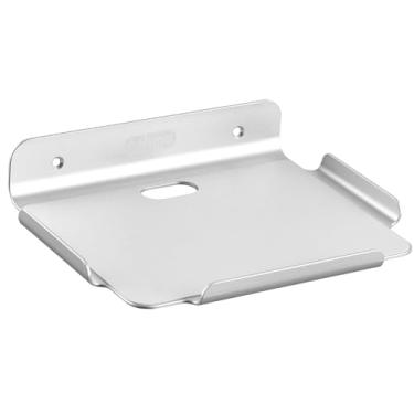 Imagem de aplslpa Prateleiras flutuantes de 20 cm versão PU para parede, prateleira de parede de metal para armazenamento de parede, para casa inteligente, alto-falantes, roteador de Internet - para quarto,