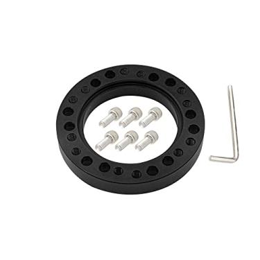Imagem de HARIFOGER Adaptador de volante preto 12,5 mm 1/5.1 cm espaçador elevador para cubo MOMO OMP para NARDI