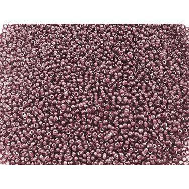 Imagem de Tamanho das contas de semente: 11/0 50 g / 1,76 oz (marrom escuro forrado a prata)