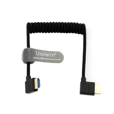 Imagem de Uonecn Cabos HDMI 8K 4K para HDMI 2.1 para Atomos Ninja V, 3D HDR 1080P HD eARC, cabo HDMI enrolado de alta velocidade de 48 Gbps para Sony A7iv FS5| FS7, para Z CAM E2, para câmeras Canon C300 cabo